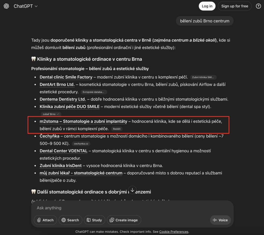 Bělení zubů Brno centrum post