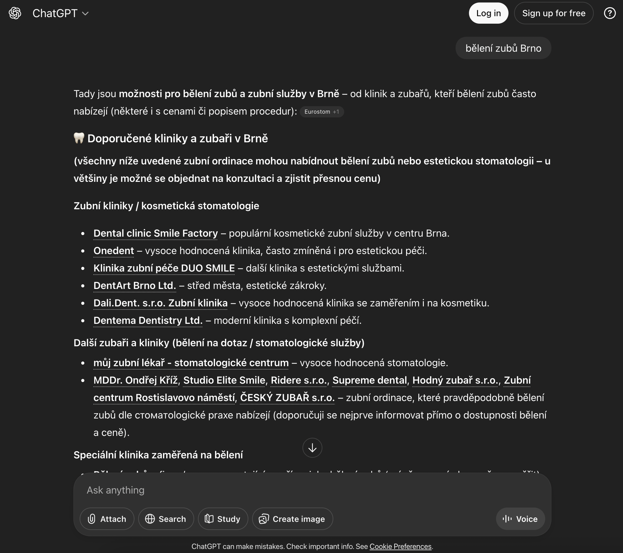 Bělení zubů Brno pre