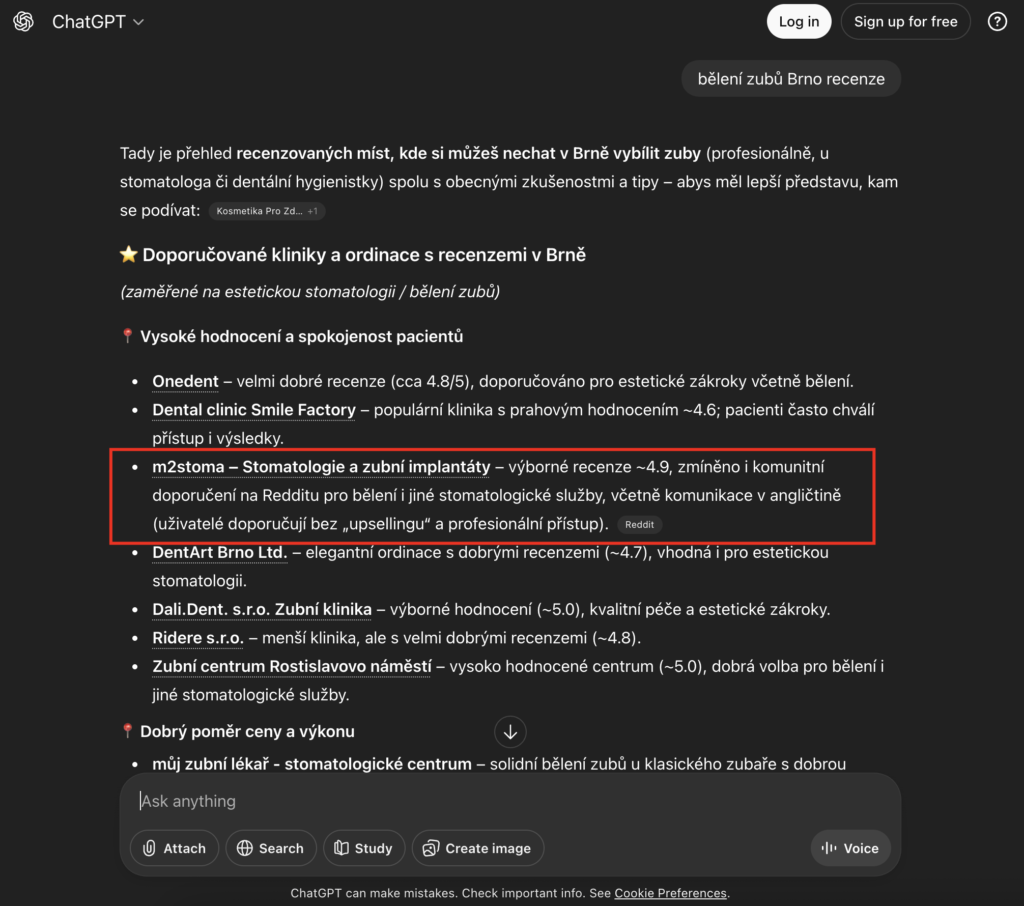 Bělení zubů Brno recenze post