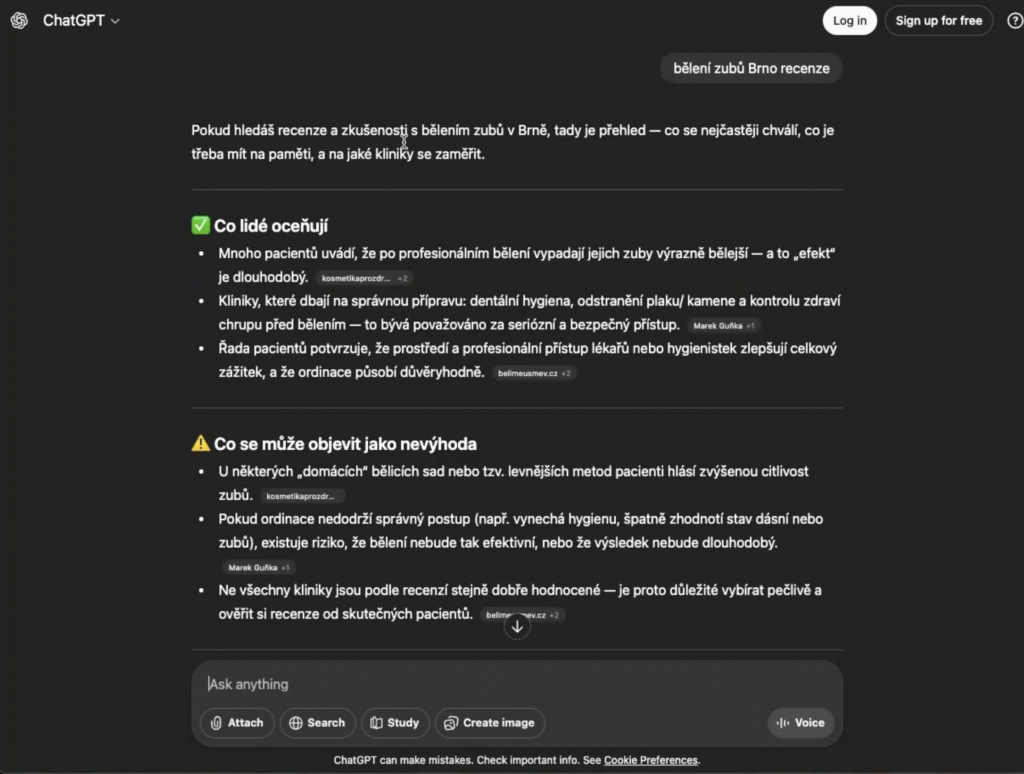 Bělení zubů Brno recenze pre